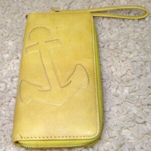 Yellow Anchor wristlet.  Approx: 6" long, Whimsical, Anchor's Aweigh, Nautical
